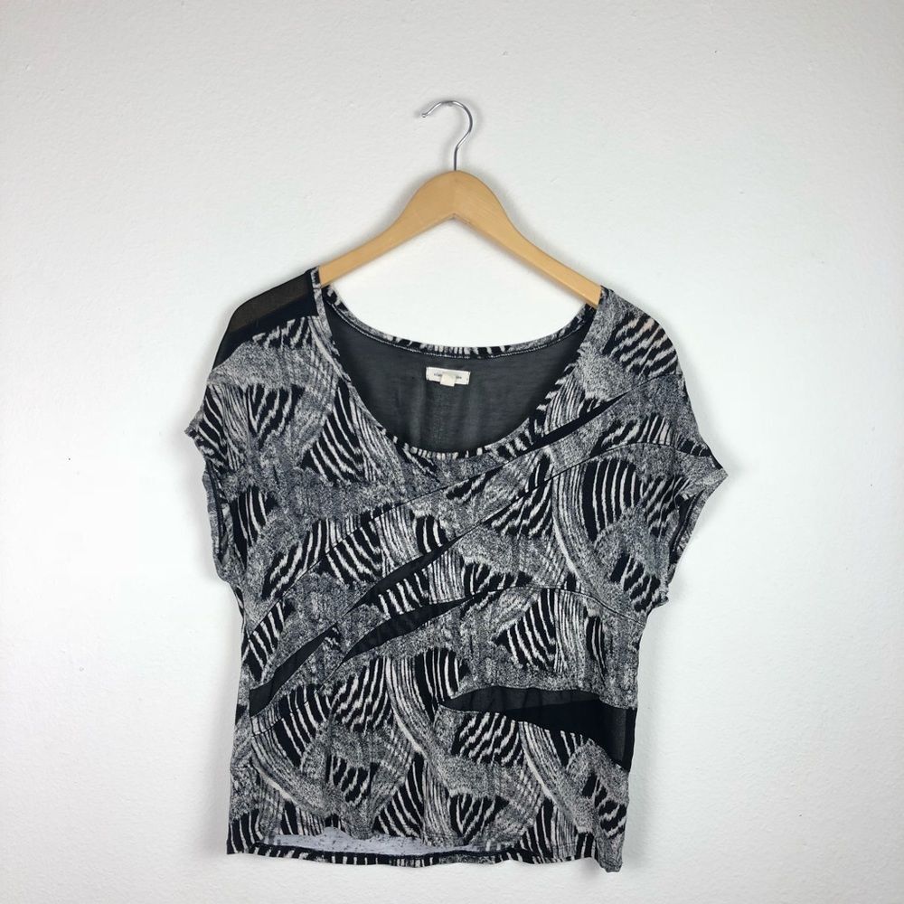 Anthropologie Silence+Noise Zebra Print Blouse Size M